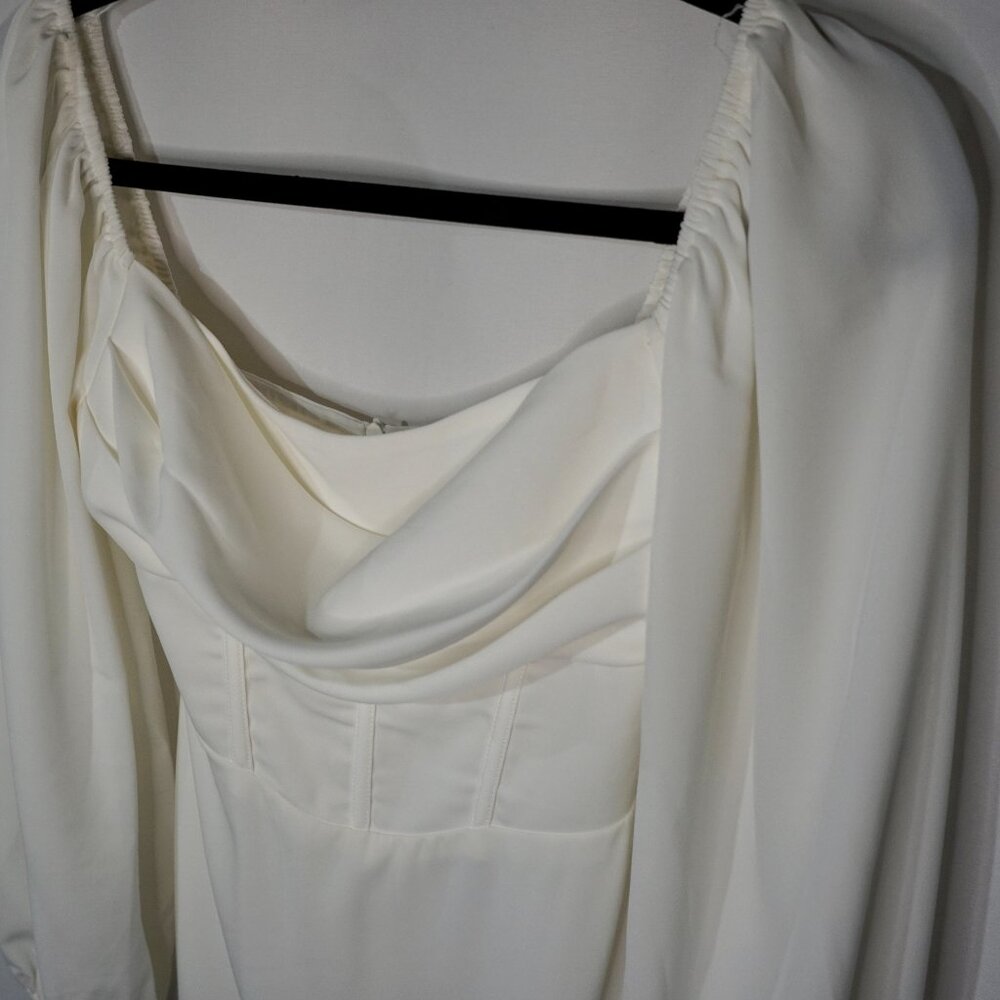 NEW Princess Polly Lillie long sleeve mini dress white - Size 0 - Picture 9 of 16